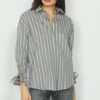 RELISH Camicia righe con fettucce nei polsi
