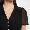 MORGAN Blusa corta con dettaglio bottoni oro e zip laterale