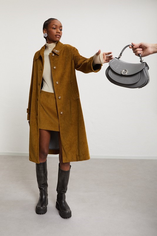 OTTOD'AME Cappotto in velluto a coste