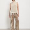 OTTOD'AME Pantalone palazzo in velluto