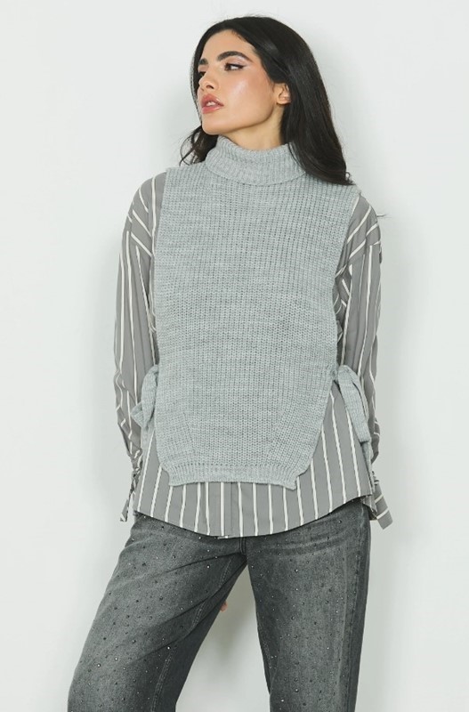 RELISH Maglia s/m collo alto