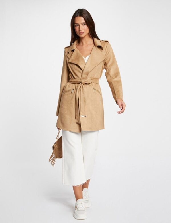 MORGAN Cappotto effetto scamosciato con cintura