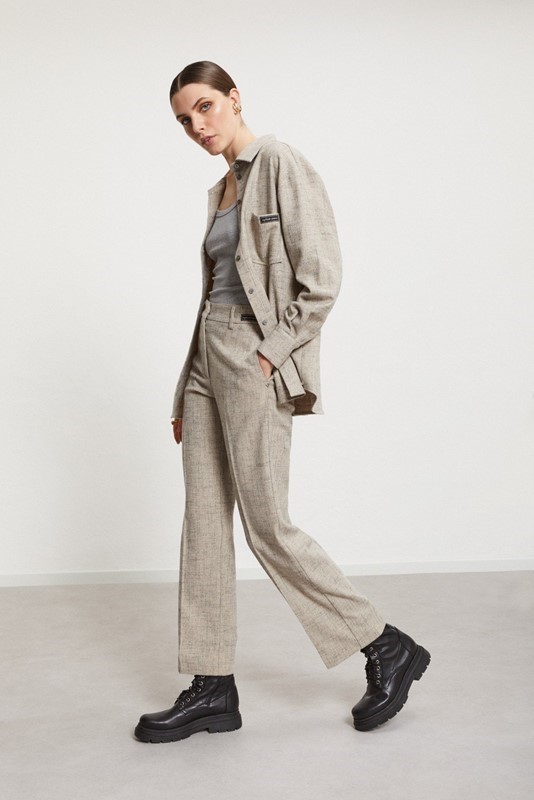OTTOD'AME Pantalone alla caviglia in misto lana