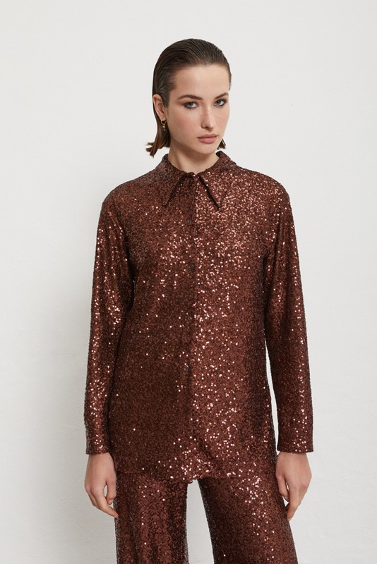 OTTOD'AME Camicia con paillettes