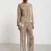 OTTOD'AME Pantalone palazzo in velluto