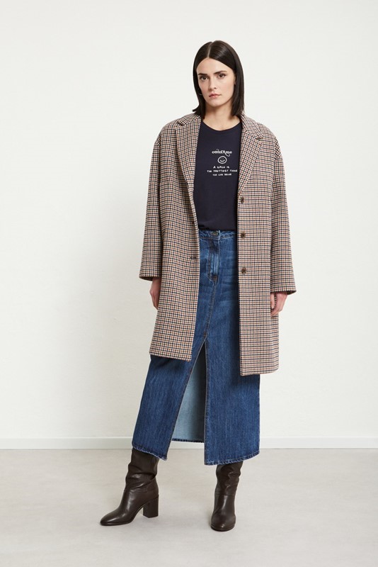 OTTOD'AME Cappotto check in misto lana