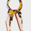 NALI' Foulard fiore giallo/marrone