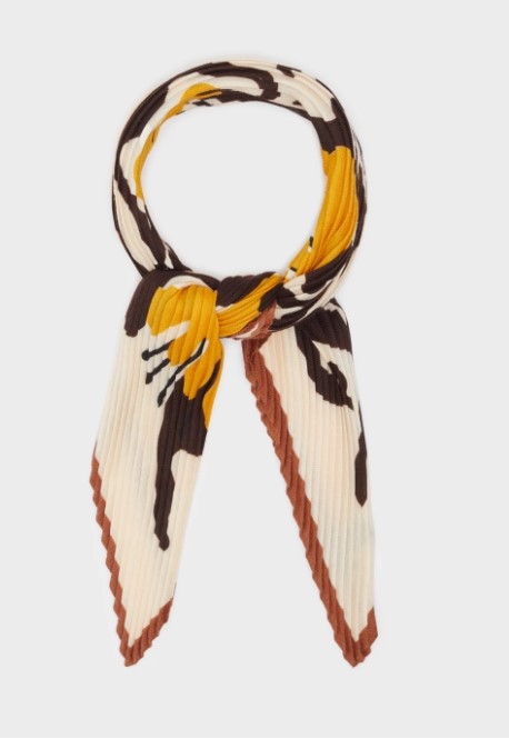 NALI' Foulard fiore giallo/marrone