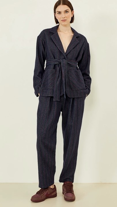 SOUVENIR Giacca stile kimono con cintura