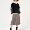 SURKANA Poncho in maglia con dettagli a contrasto