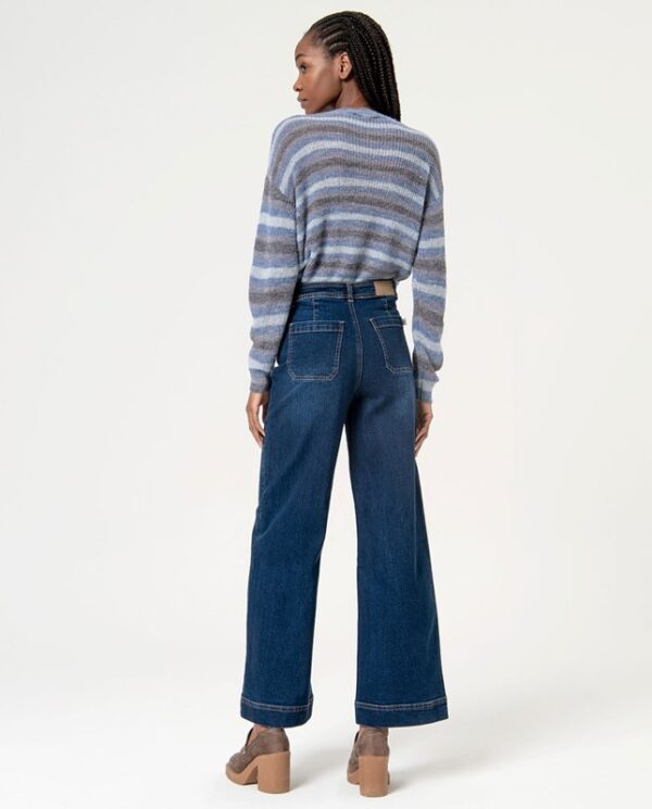 SURKANA Jeans svasati con tasche anteriori fantasia