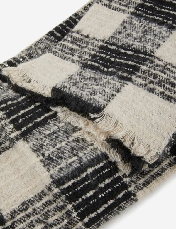 MORGAN Sciarpa a quadri con inseri micro paillettes