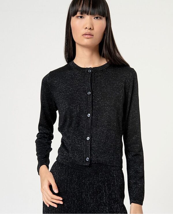 SURKANA Cardigan corto e aderente con scollo rotondo