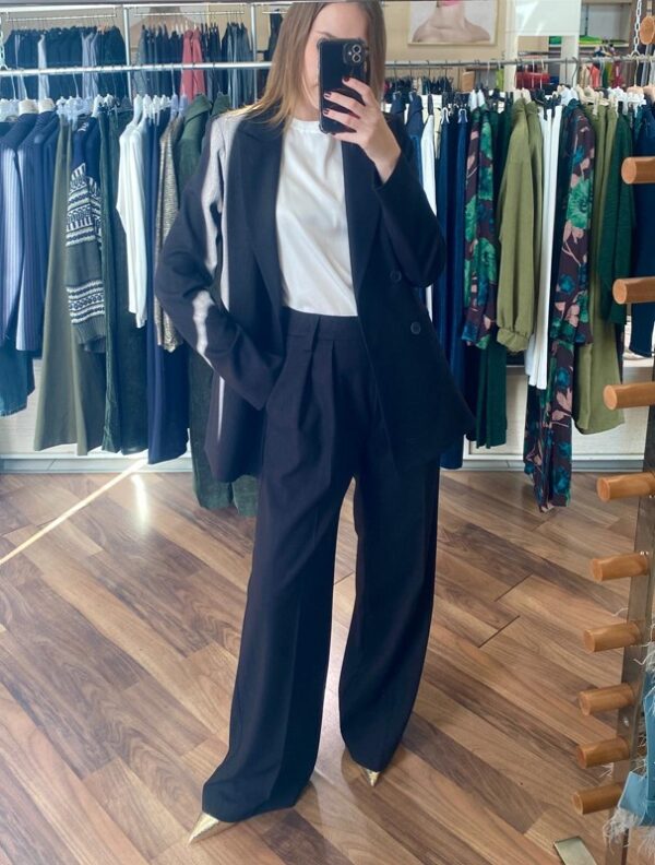 SPAGO DONNA Pantalone ampio con pence