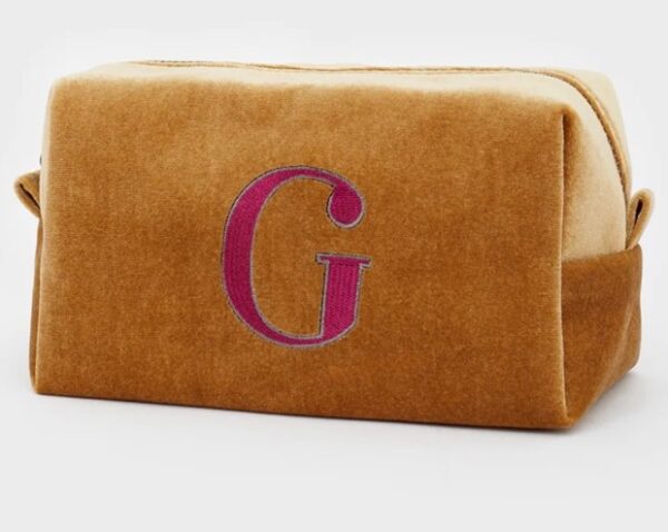 NALI' Trousse in velluto lettera g