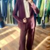 SPAGO DONNA Pantalone ampio con pence e bottone
