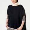 SURKANA Poncho in maglia con dettagli a contrasto