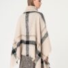 SURKANA Poncho a collo alto a quadri
