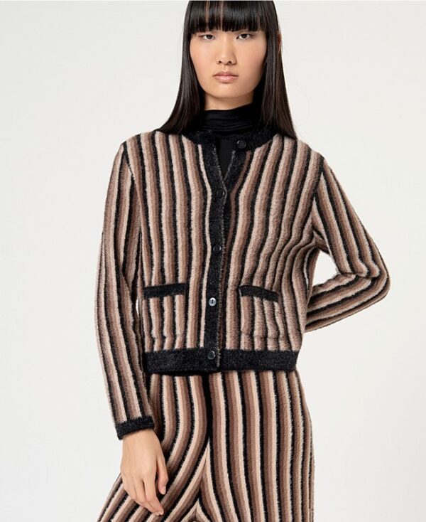 SURKANA Cardigan corto effetto spazzolato