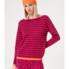 SURKANA Maglia jacquard a righe scollo a barchetta