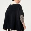SURKANA Poncho in maglia con dettagli a contrasto