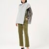 SURKANA Poncho a maglia liscia con pelliccia