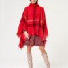 SURKANA Poncho a collo alto a quadri