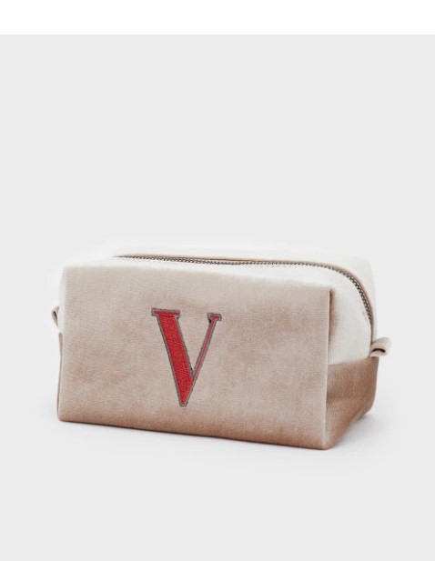 NALI' Trousse velluto lettera v
