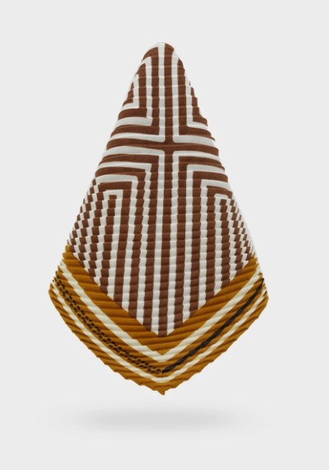 NALI' Foulard fant. geometrica maro/ocra