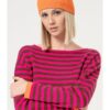 SURKANA Maglia jacquard a righe scollo a barchetta