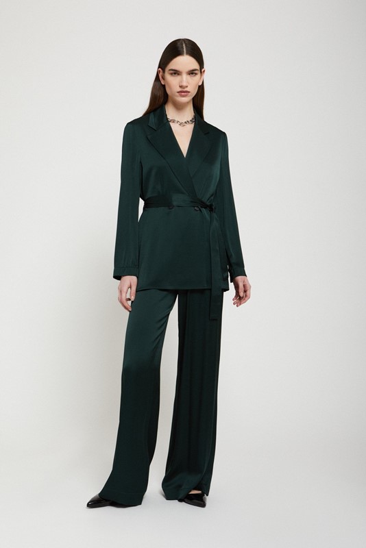 OTTOD'AME Blazer in viscosa con fusciacca