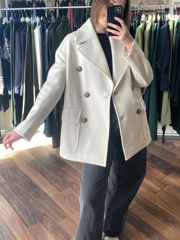 RELISH Cappotto carlotte manica lunga raglan doppio petto