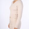 NUALY Maglia trecce crop scollo v