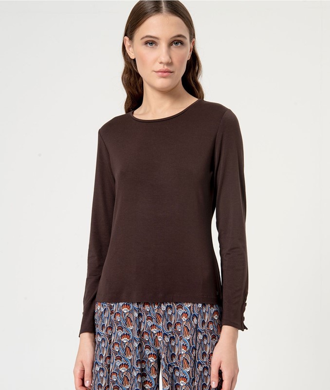 SURKANA Blouse a manica lunga con collo rotondo