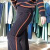 AGGÉL Pantalone in viscosa e lurex jacquard