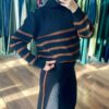 AGGÉL Maglione wool-lurex righe
