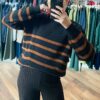 AGGÉL Maglione wool-lurex righe