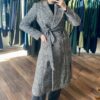 RELISH Cappotto spigato con cintura doppiopetto