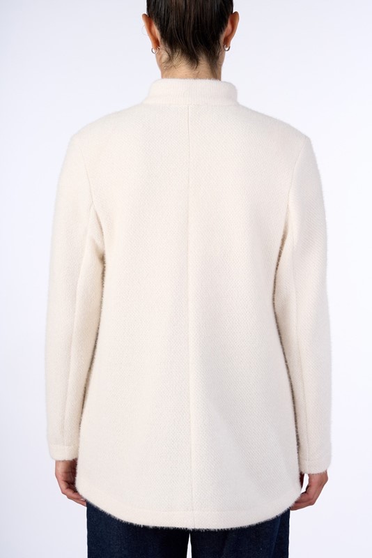 NUALY Cappottino teddy con tasche a toppa