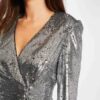 MORGAN Abito a portafoglio con paillettes rbling