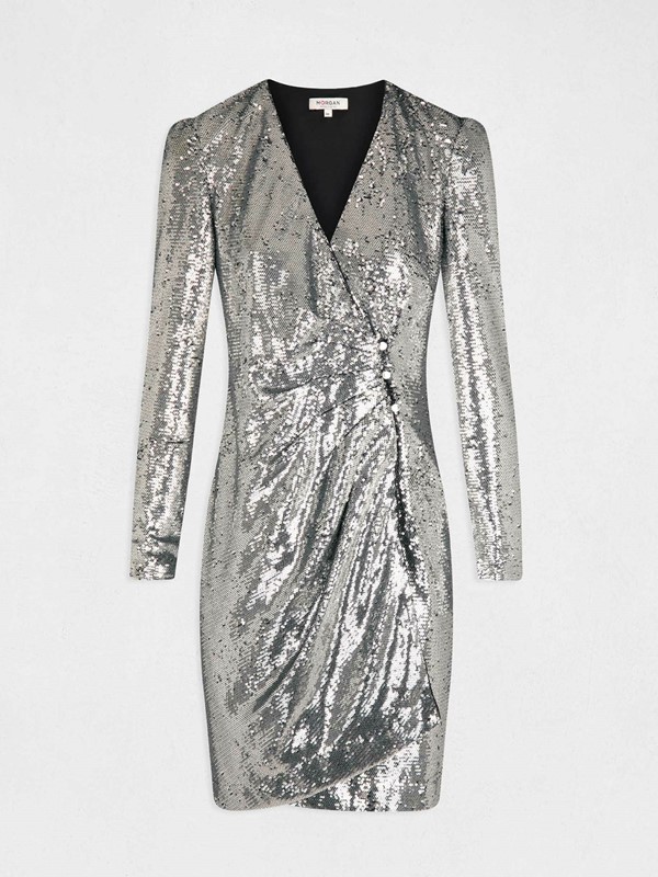 MORGAN Abito a portafoglio con paillettes rbling