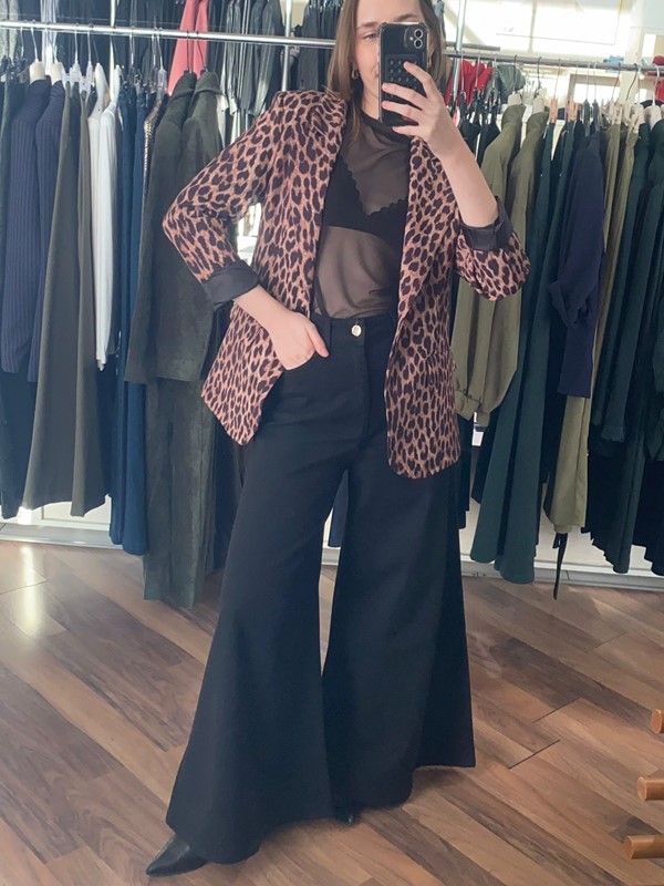 NUALY Pantalone gamba over