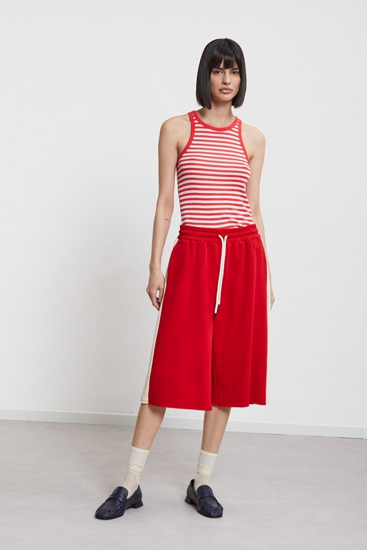 OTTOD'AME Pantalone jogger cropped in cotone