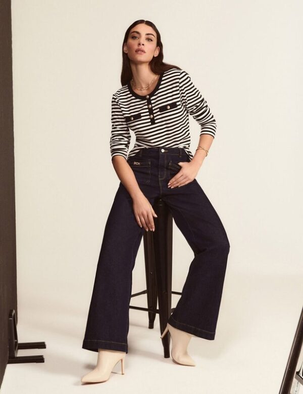 MORGAN T-shirt a maniche lunghe a righe