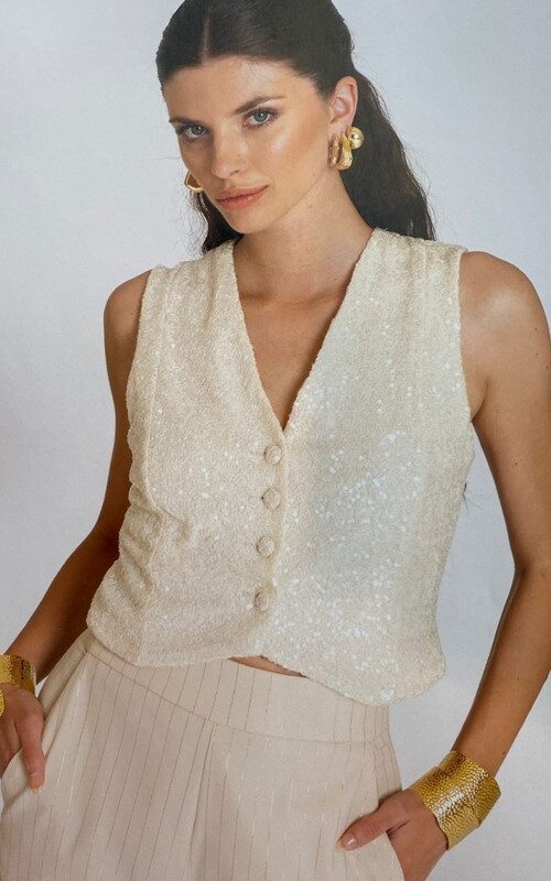 SISTE'S Gilet paillettes