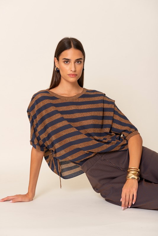 SISTE'S Maglia righe rete