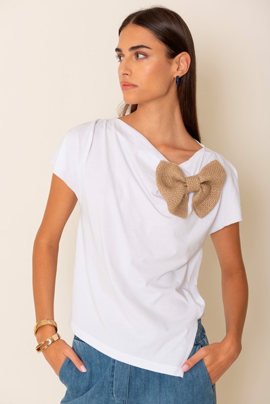SISTE'S T-shirt con spilla fiocco