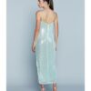 RELISH Abito lungo in paillettes con bretelle in tulle