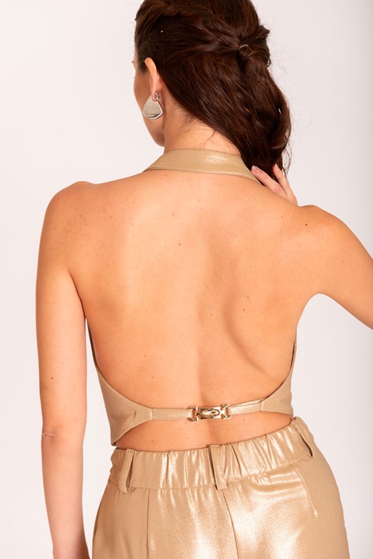 SISTE'S Gilet lurex con bottoni