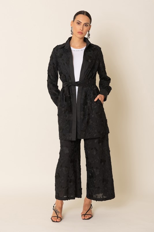 SISTE'S Pantalone cropped ricamato